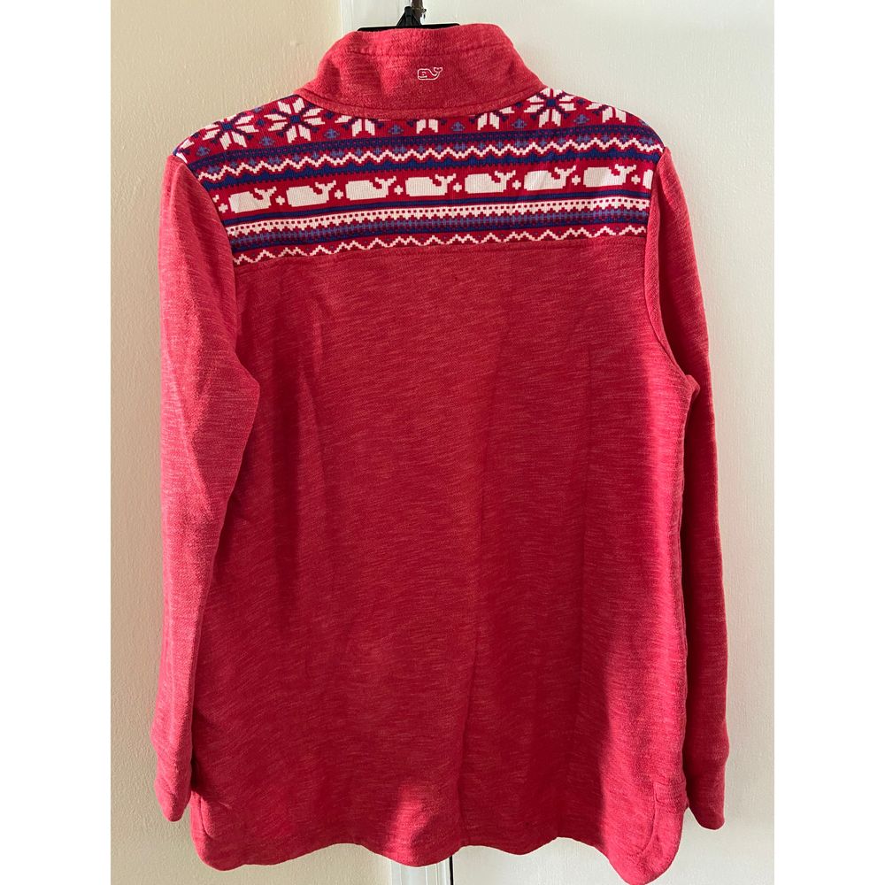 Vineyard vines whale isle shoulder shep 3/4 zip top, medium - Picture 3 of 4